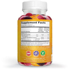 Feel Great Vitamin D3 orange gummy close-up, boosts mood and daily vitamin intake.