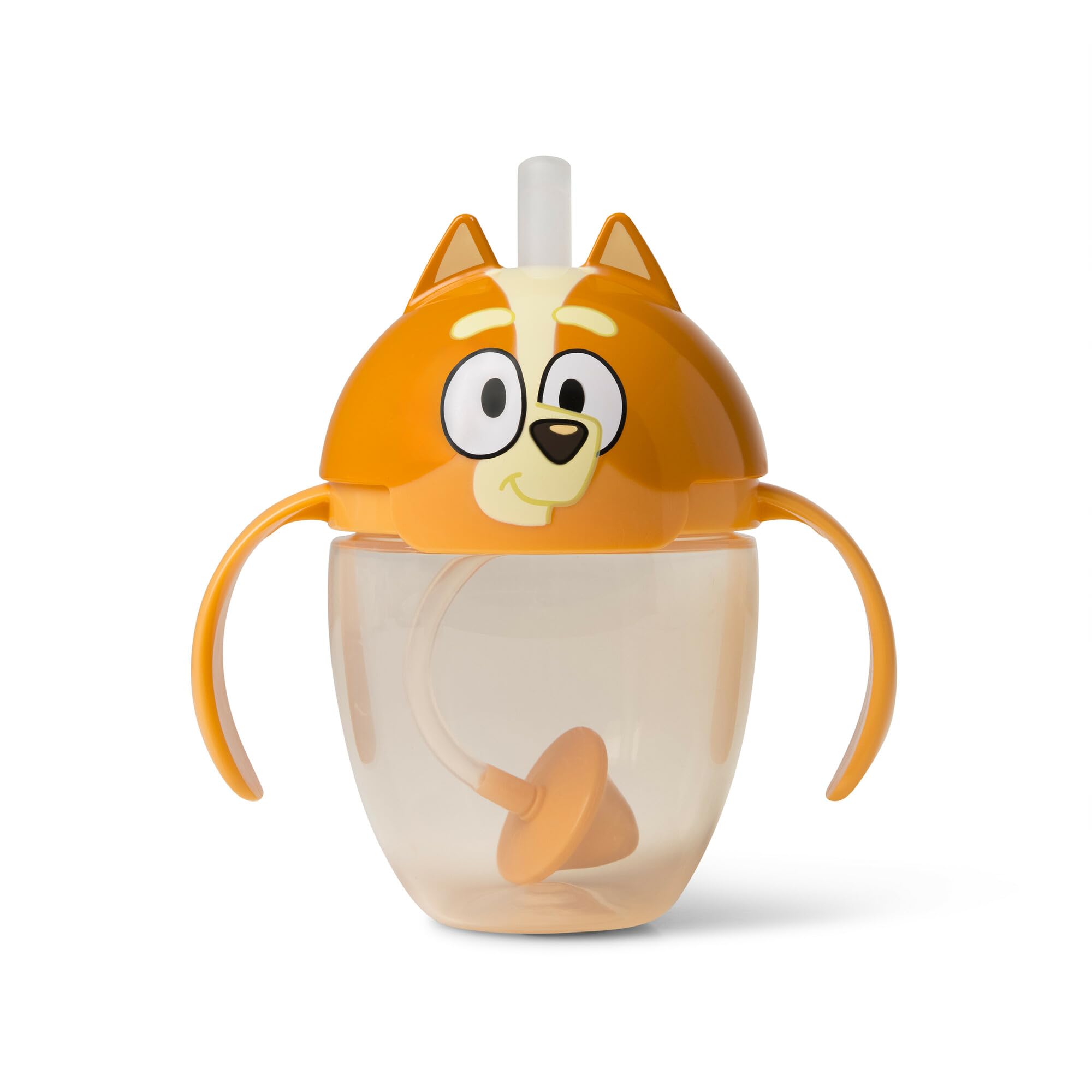The First Years Bingo weighted straw cup promotes angled sipping for small hands learning.