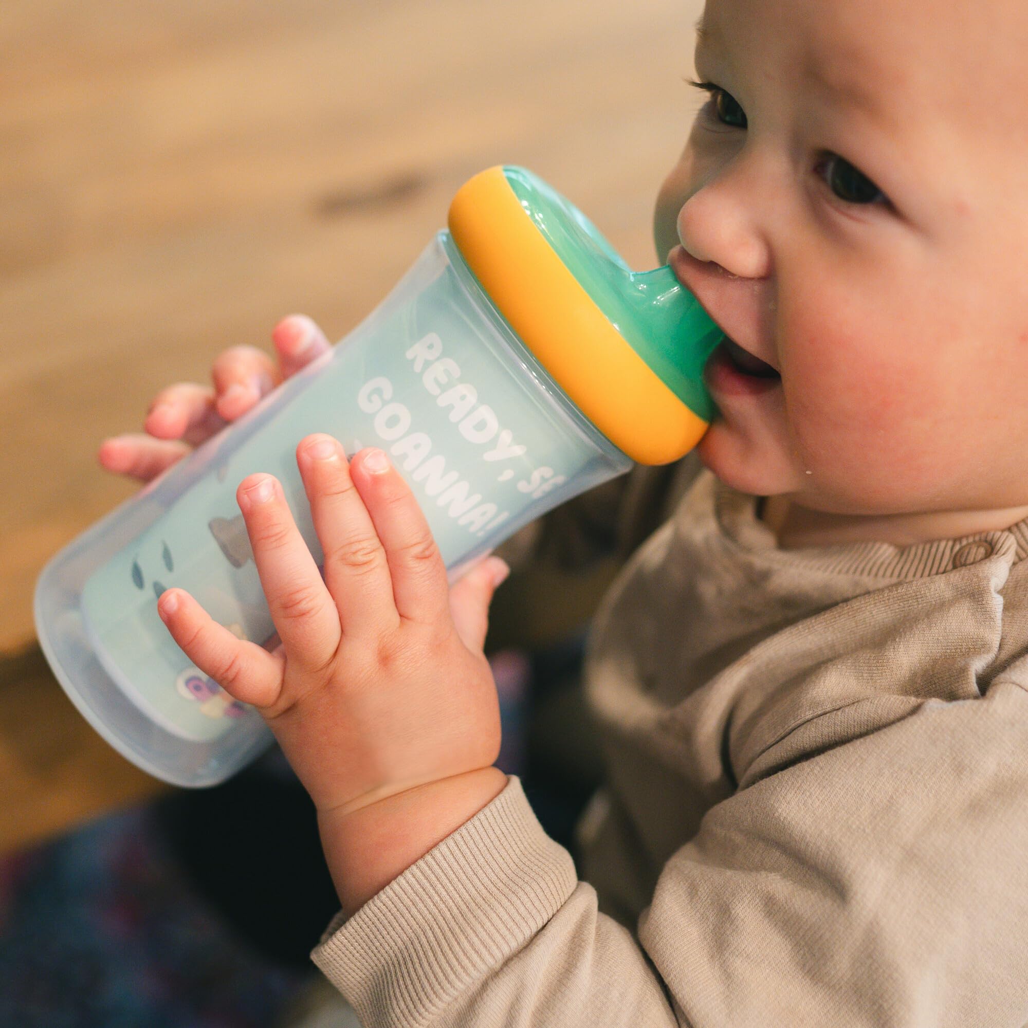 The First Years Bluey cup is dishwasher safe for quick, easy cleanup.