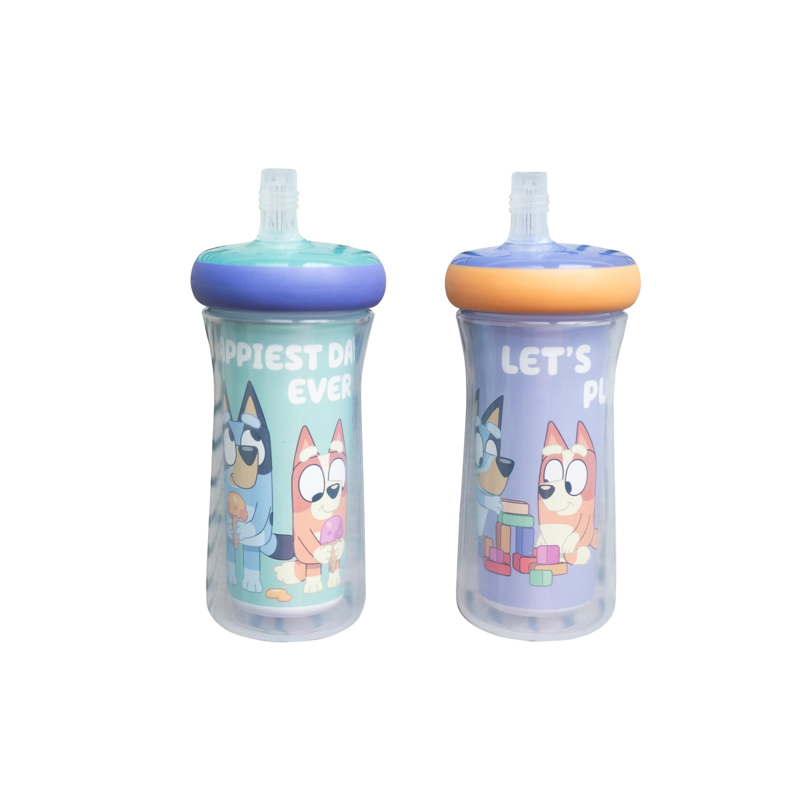 The First Years Bluey insulated straw cup with bluey graphic for on-the-go hydration