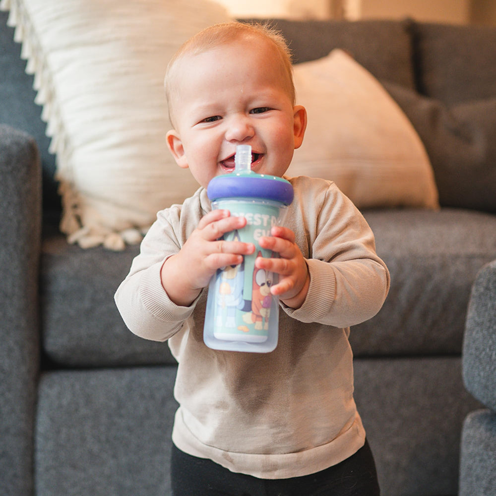 The First Years Bluey cup with silicone straw for easy sipping