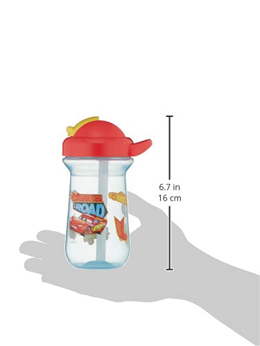 The First Years Disney Cars cup is suitable for ages 18 months and up.