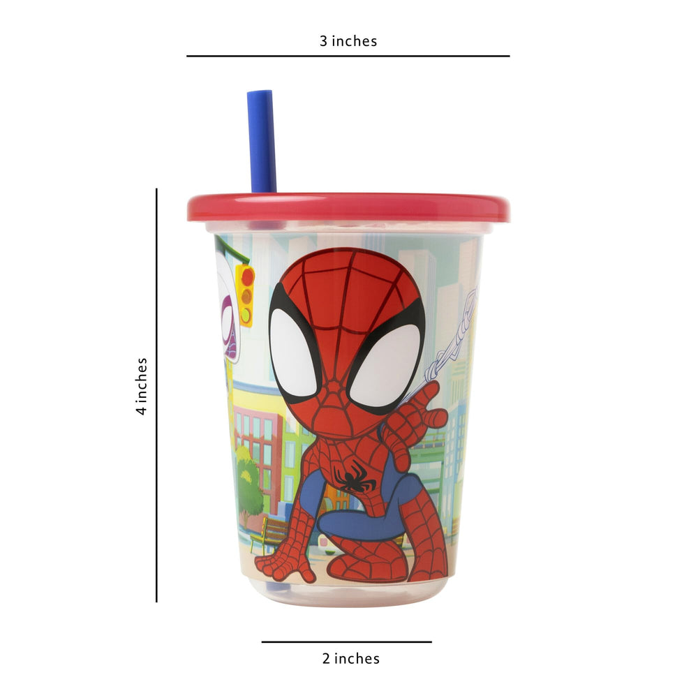 The First Years Spidey Take & Toss cups are party-ready with bright colors and Spider-Man characters.