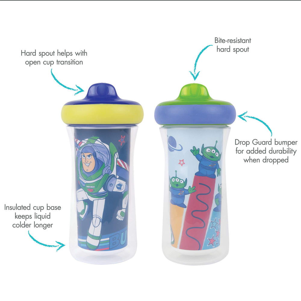 The First Years Toy Story lid with Drop Guard protects against breakage