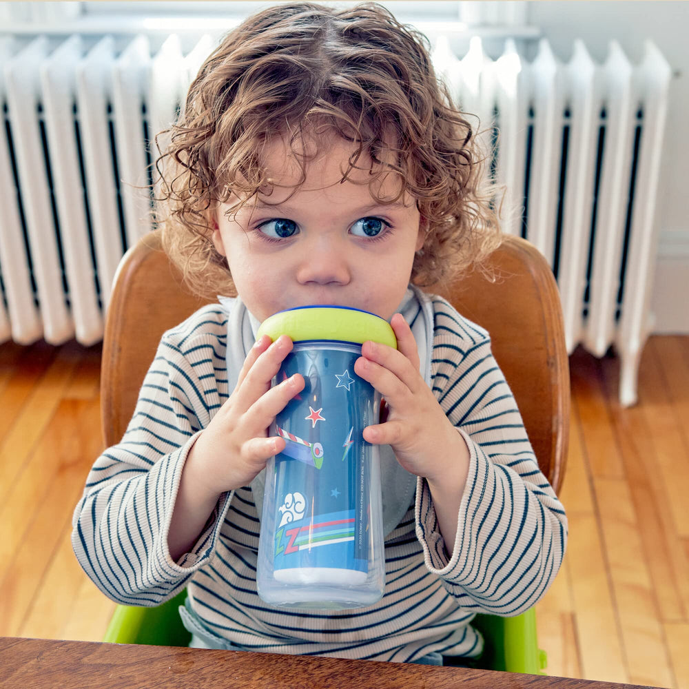 The First Years Toy Story sippy cup with spill-proof valve prevents leaks