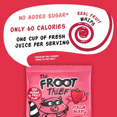 The FROOT Thief individually wrapped strawberry whip, perfect school lunch option.