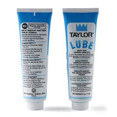 The Fryoilsaver Company Taylor Blue Lube Tube shown with soft-serve machines.