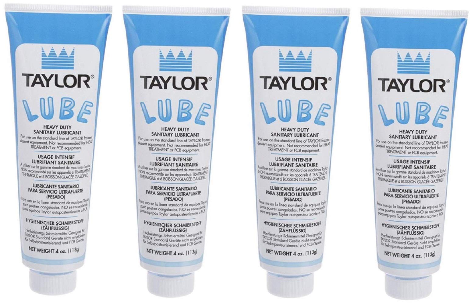 The Fryoilsaver Company Taylor Blue Lube Tube front view for O-ring lubrication in food equipment.