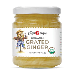 The Ginger People ginger grated organic brined close-up showcases fresh aroma and ready-to-use flavor.