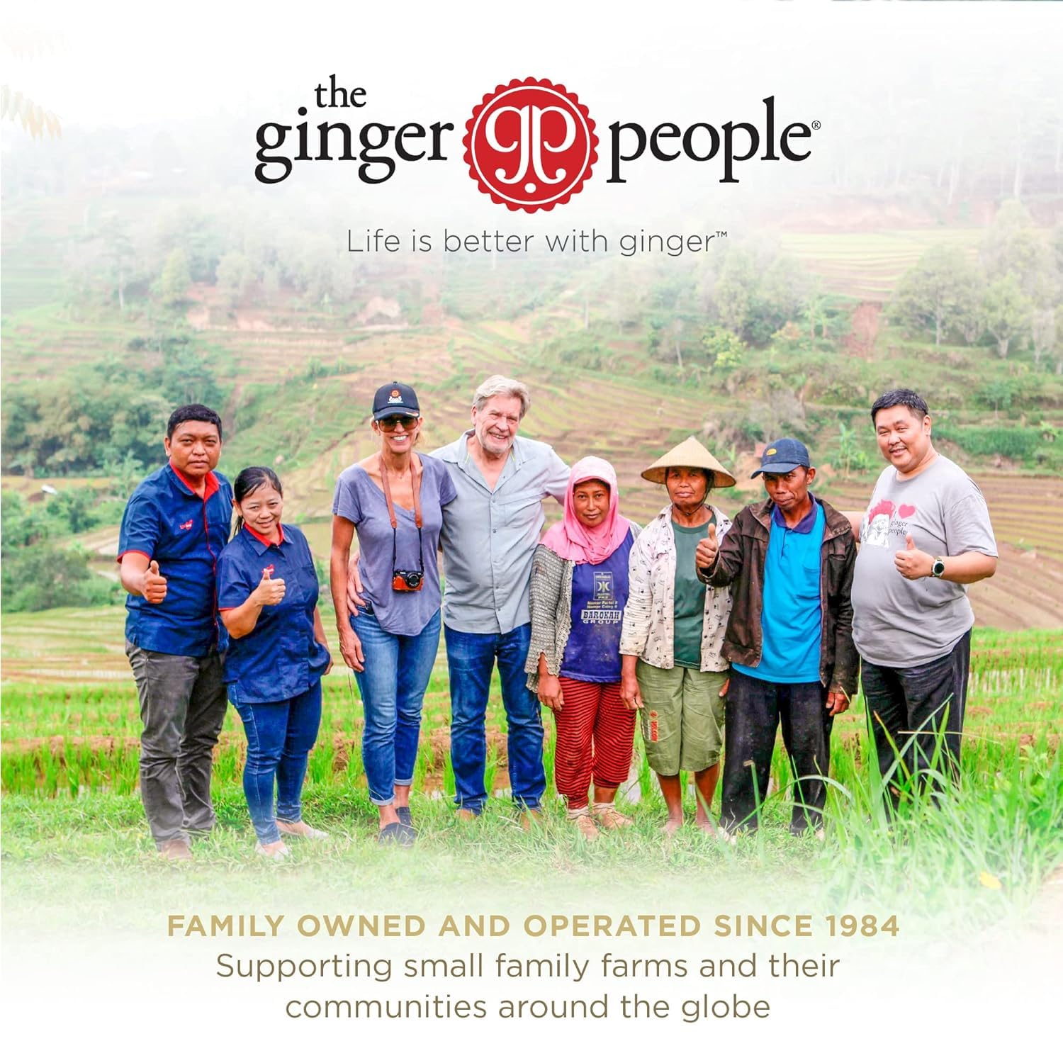 The Ginger People ginger grated organic label emphasizes certified ingredients and quality.
