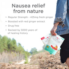 Fresh ginger and red ginger extract label communicates potent natural ingredients.