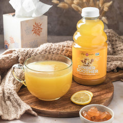 Hot cup image evokes warming comfort and everyday digestive enjoyment