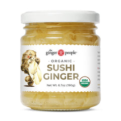 The Ginger People Organic pickled ginger slices are perfect for sushi pairing and salads.