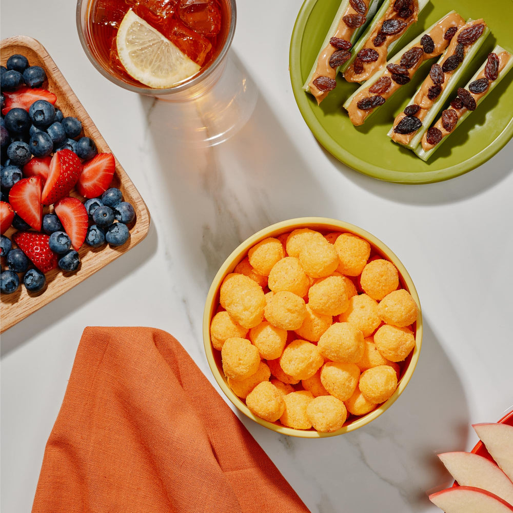 Lunchbox-ready cheddar snack suitable for school lunches.