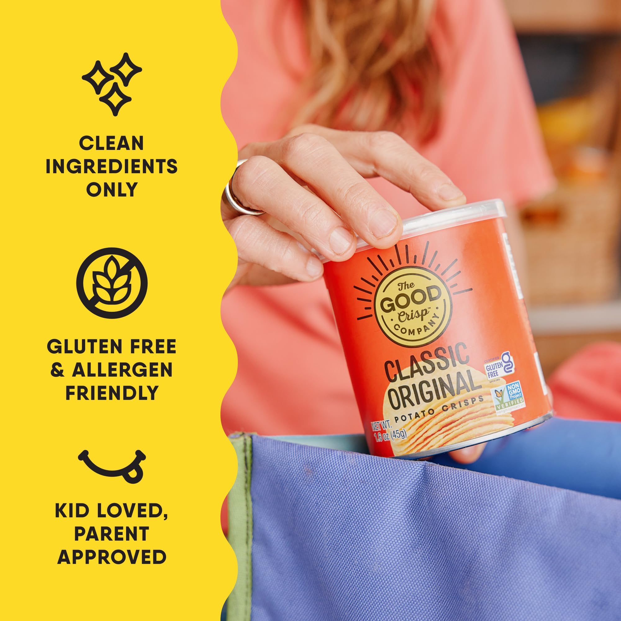Pack of 12 Minis Original gluten-free potato chips for family snack time