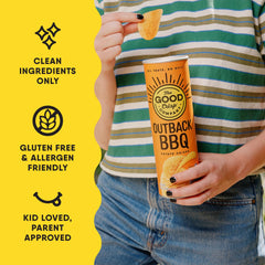 The Good Crisp Company Sour Cream & Onion can, allergen-friendly crunch for snacks.