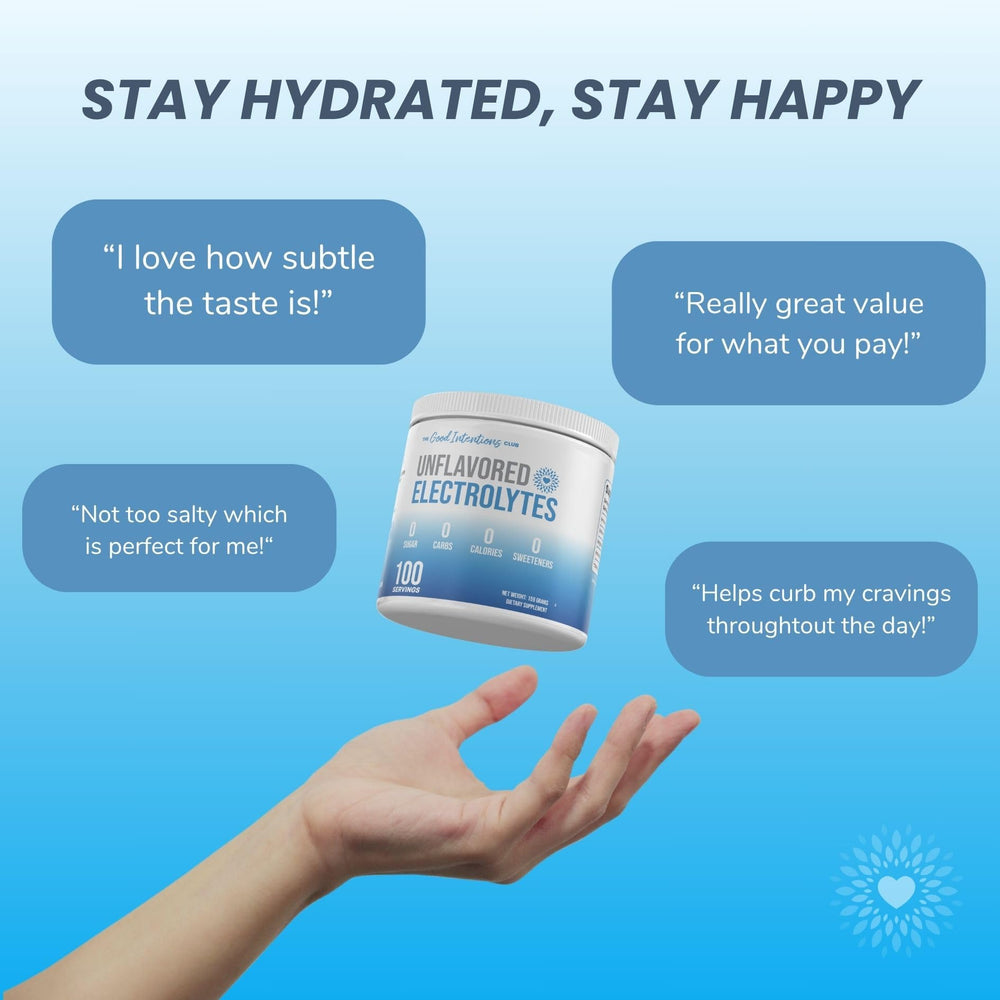 Flavorless, sugar-free electrolytes badge signaling zero calories