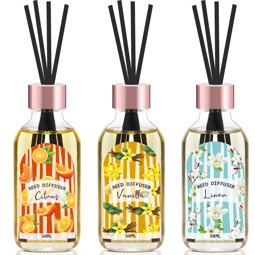 The Good Soul Project reed diffuser trio in glass bottles for a fresh, inviting space