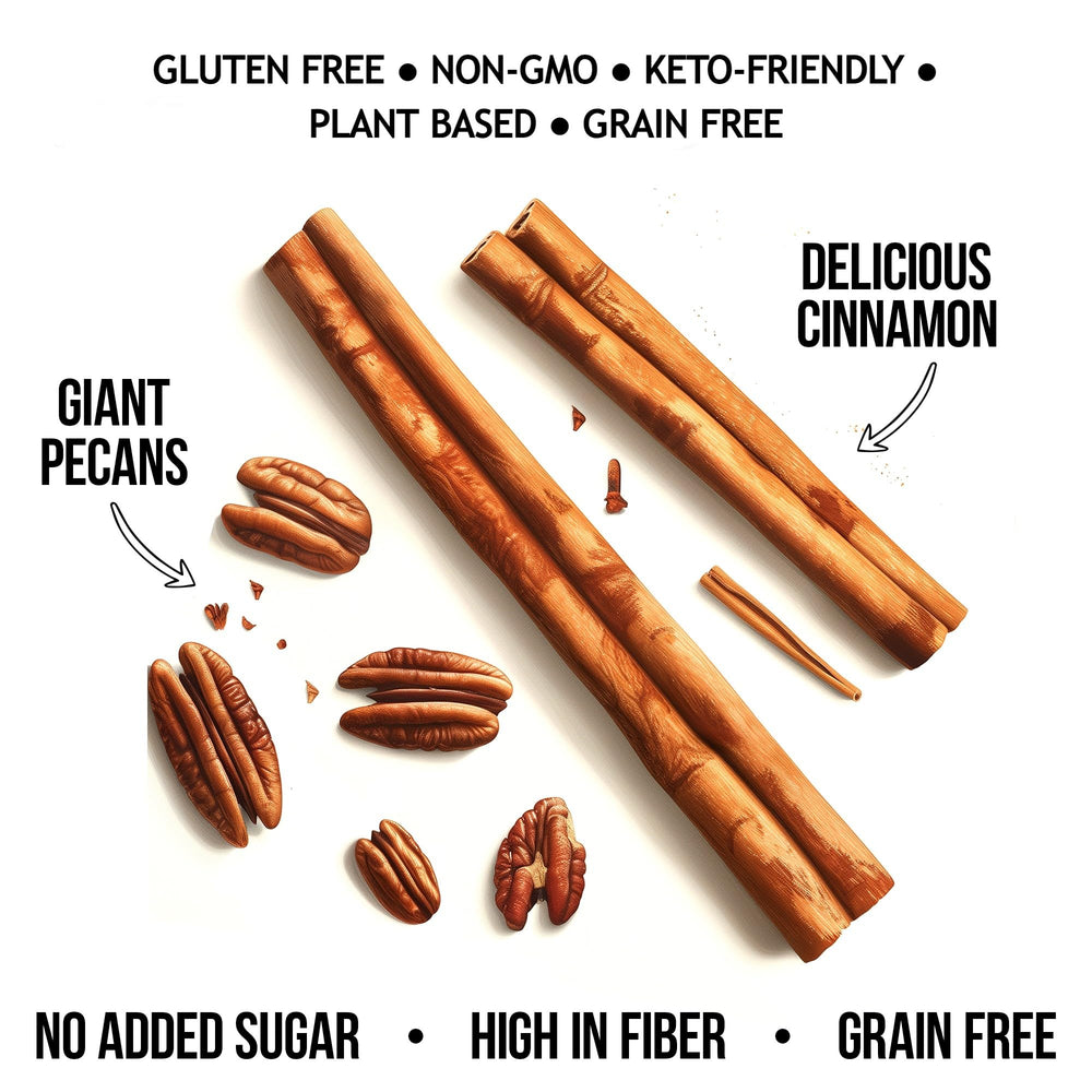TGB Cinnamon Keto Granola bowl with milk, a crunchy, fiber-rich breakfast option.