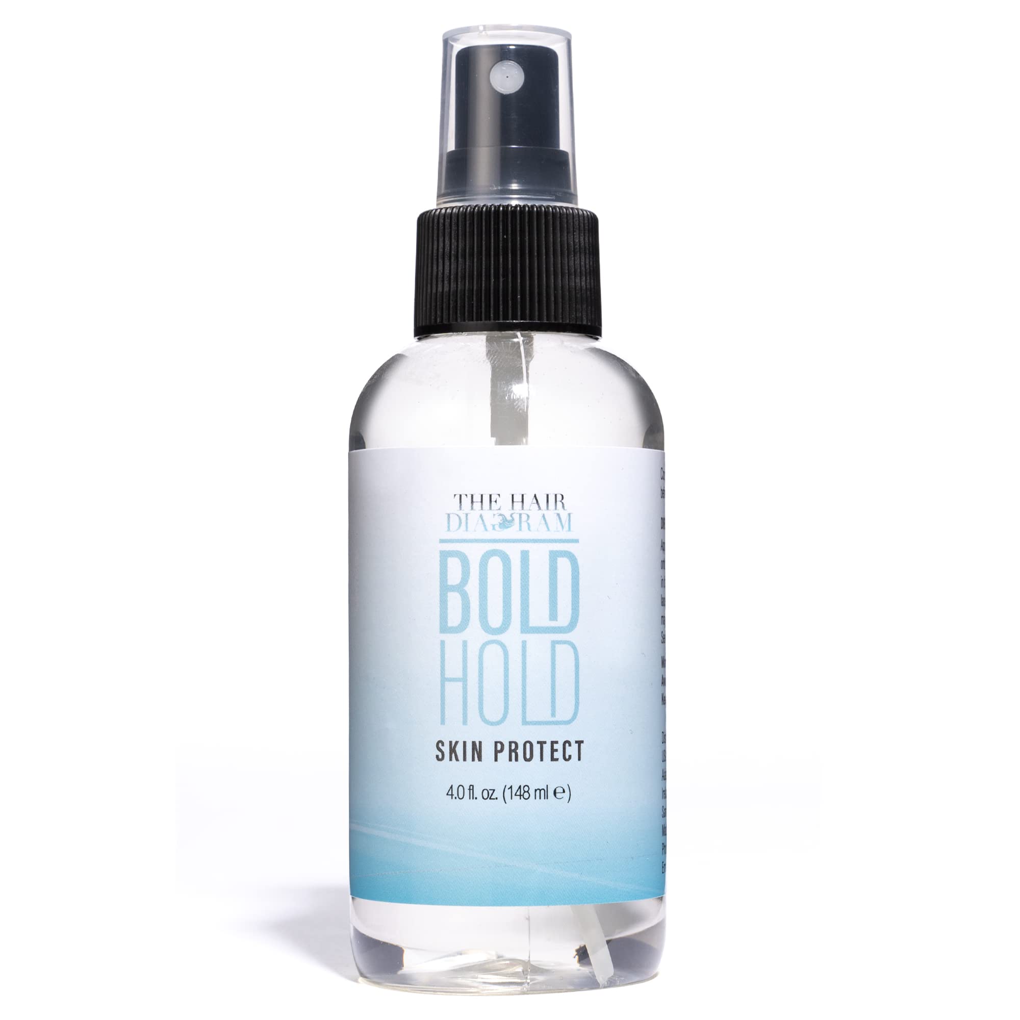 The Hair Diagram Bold Hold Skin Protectant bottle shields a sensitive scalp