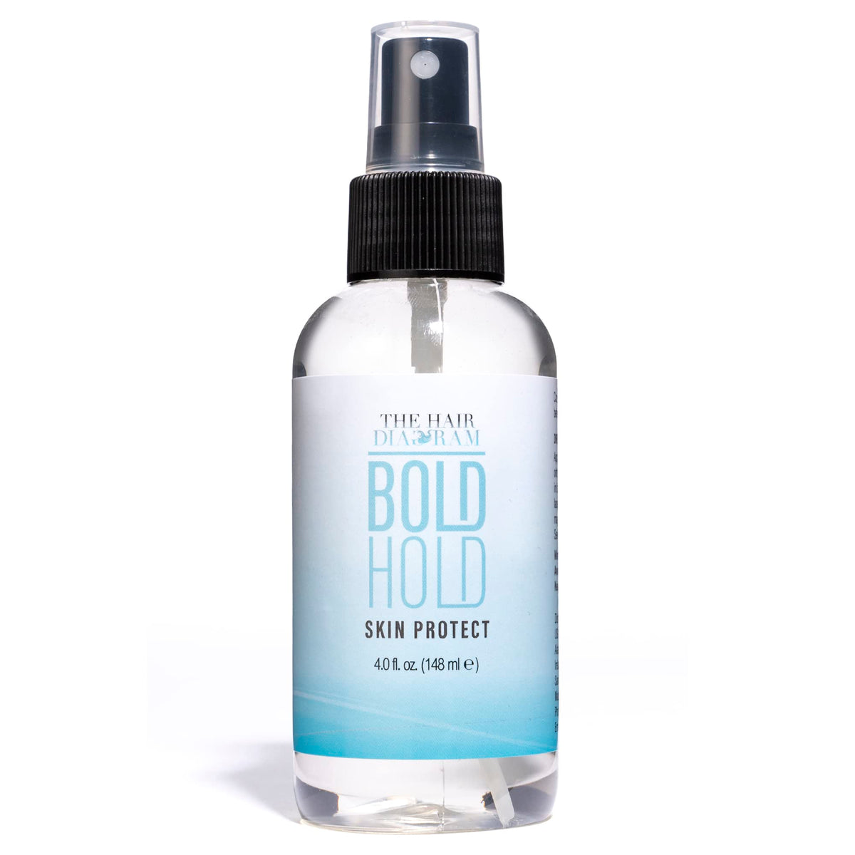 The Hair Diagram Bold Hold Skin Protectant bottle shields a sensitive scalp