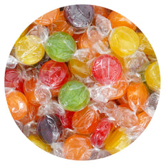 The Hampton Candy Company assorted fruit discs in a 1lb bag, ideal for gifting.