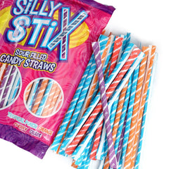 The Hampton Candy Company candy straws cherry flavor, great for sharing at gatherings.