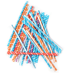 The Hampton Candy Company candy straws grape flavor, a zesty snack for pinatas.