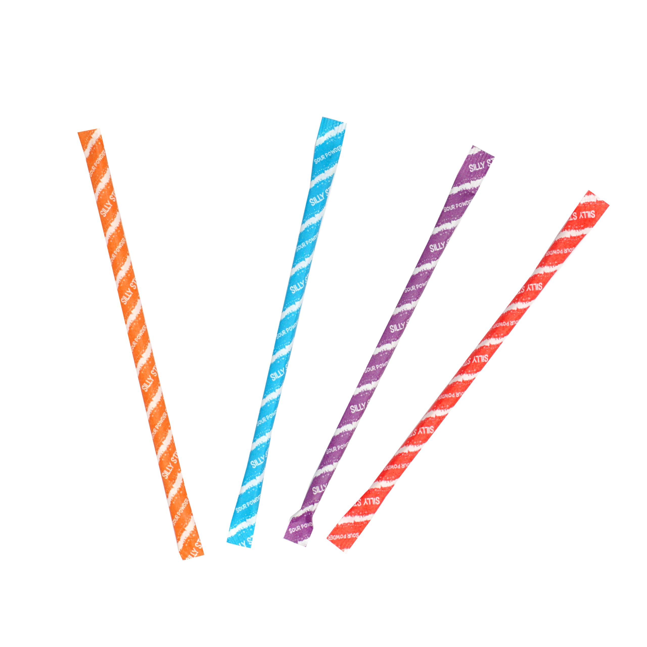 The Hampton Candy Company candy straws orange flavor, a tangy treat for celebrations.