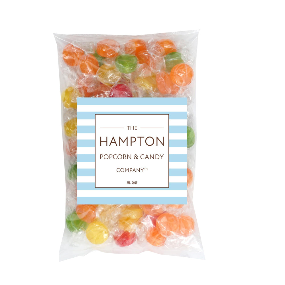 Colorful fruit discs from The Hampton Candy Company with multiple flavors.