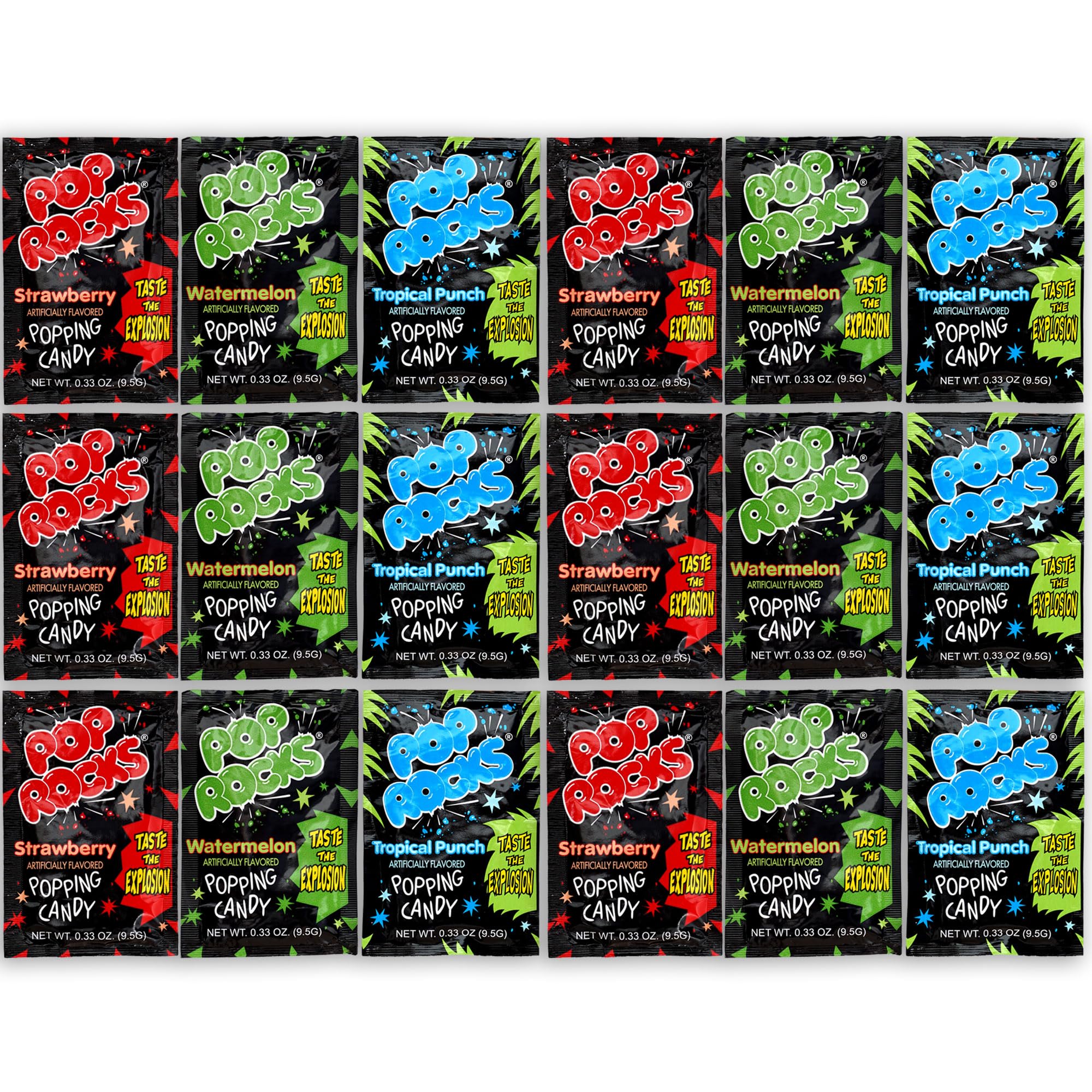 The Hampton Candy Company Pop Rocks 18-pack box ideal for sharing at parties