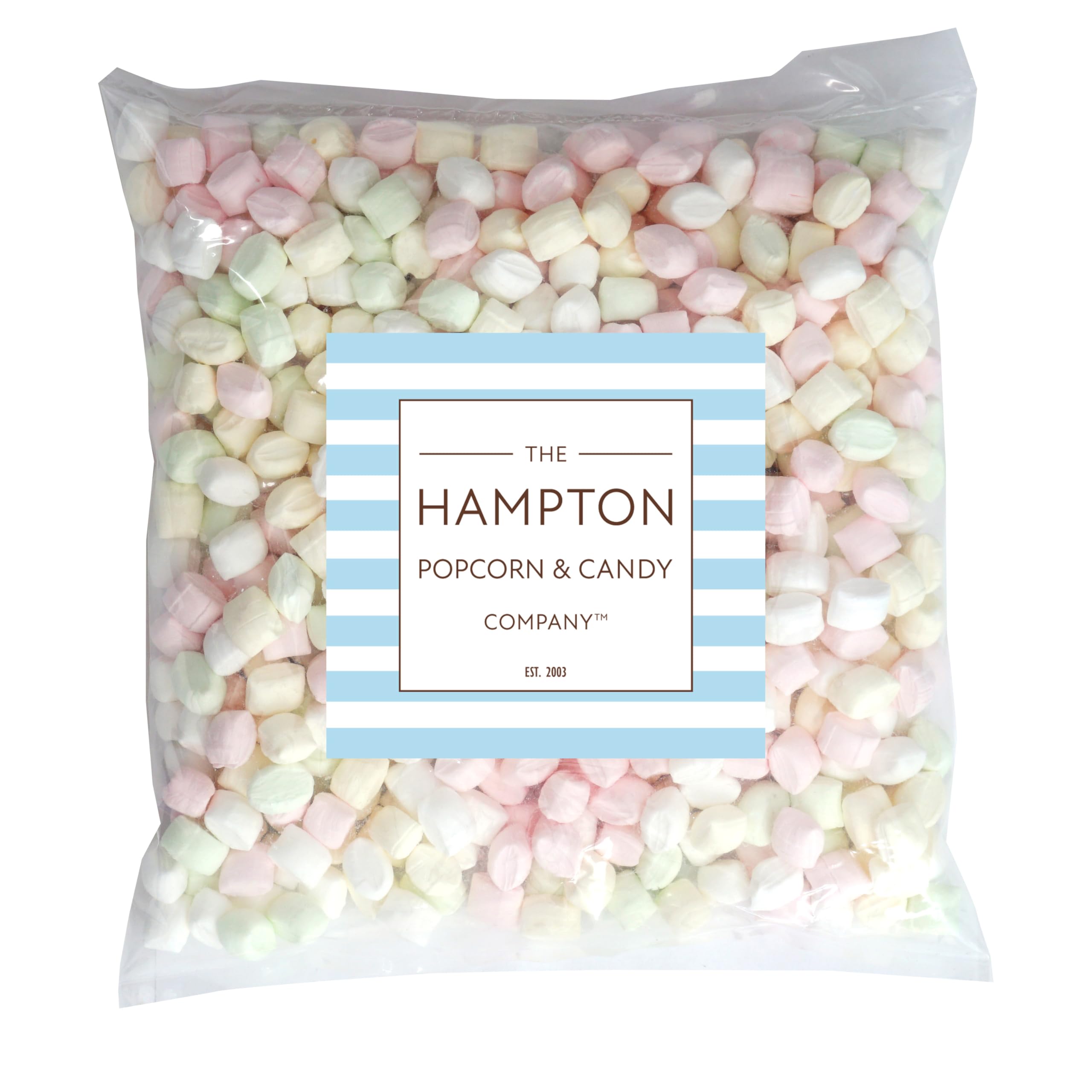 The Hampton Candy Company pastel soft mints close-up showing smooth creamy texture.