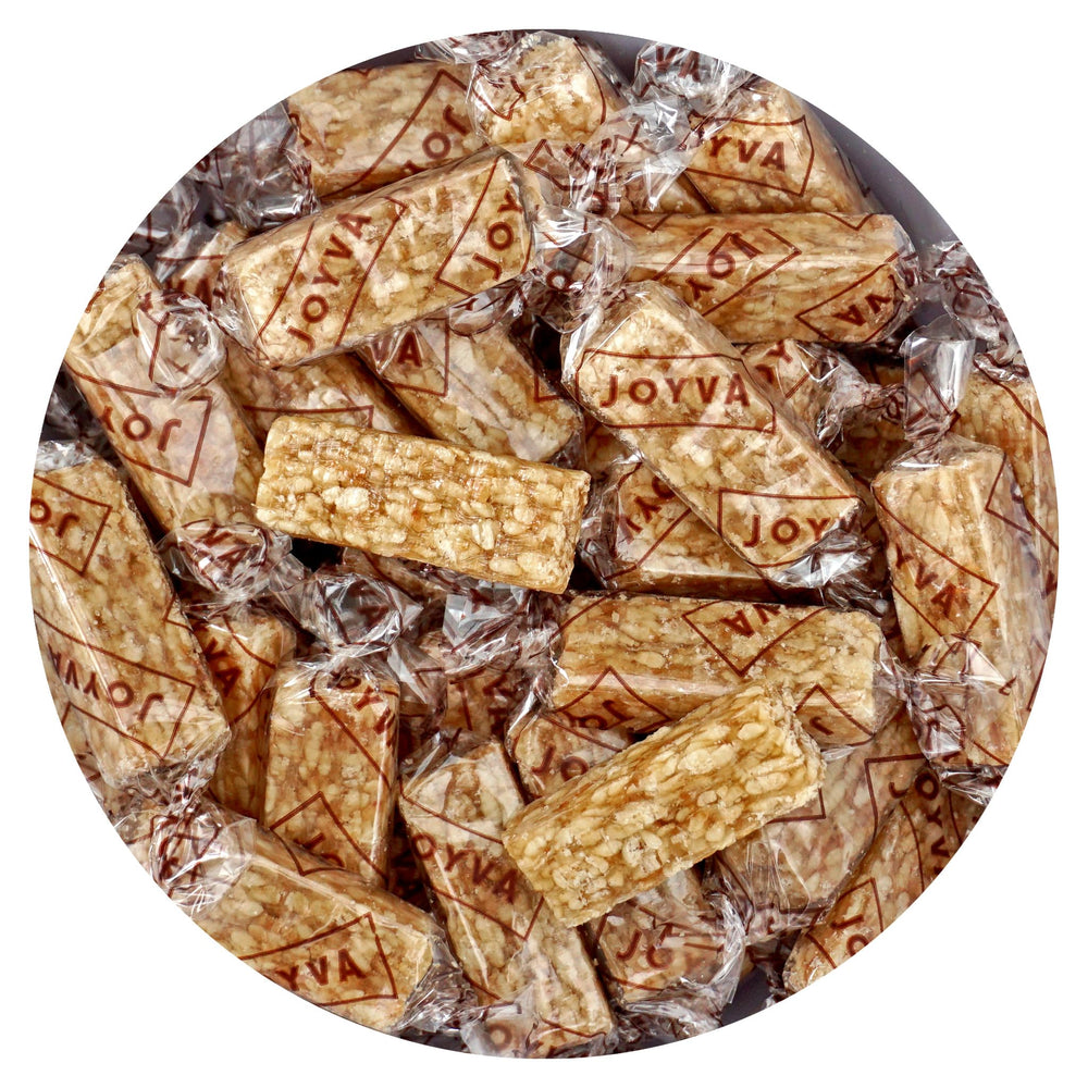 The Hampton Sesame Crunch Bars bulk bag showcased for party sharing and bulk snacking