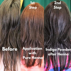 The Henna Guys Indigo powder loose form for chemical-free color.