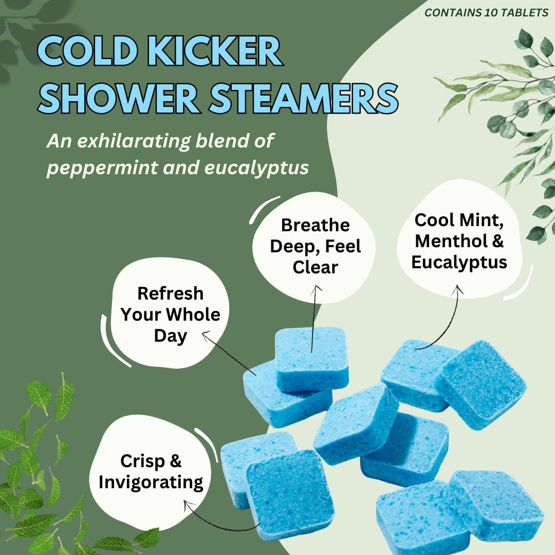 The Herbal Zen shower steamer in use releases comforting vapor during your shower.