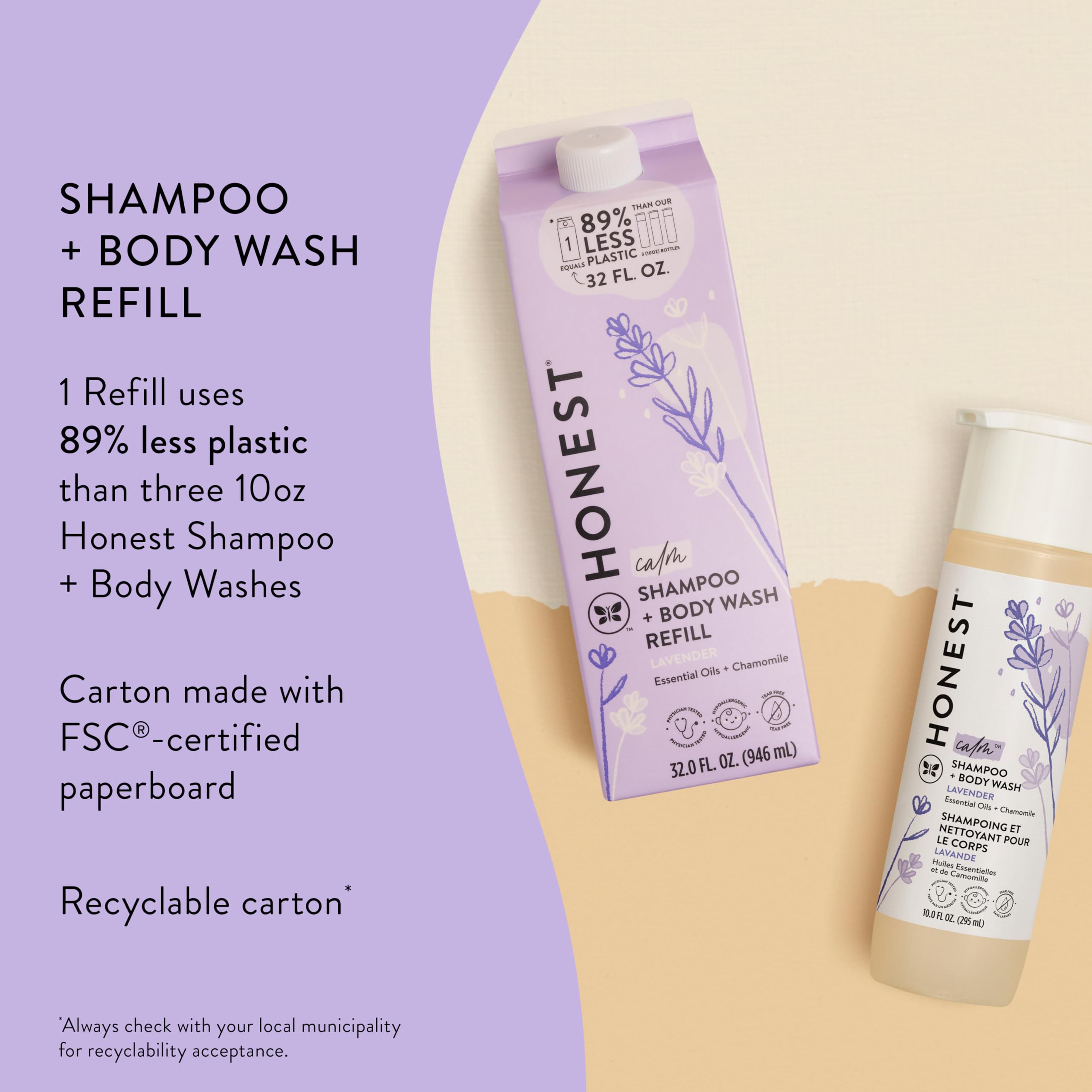 The Honest Company Citrus Vanilla carton pour for eco-friendly refill and value.