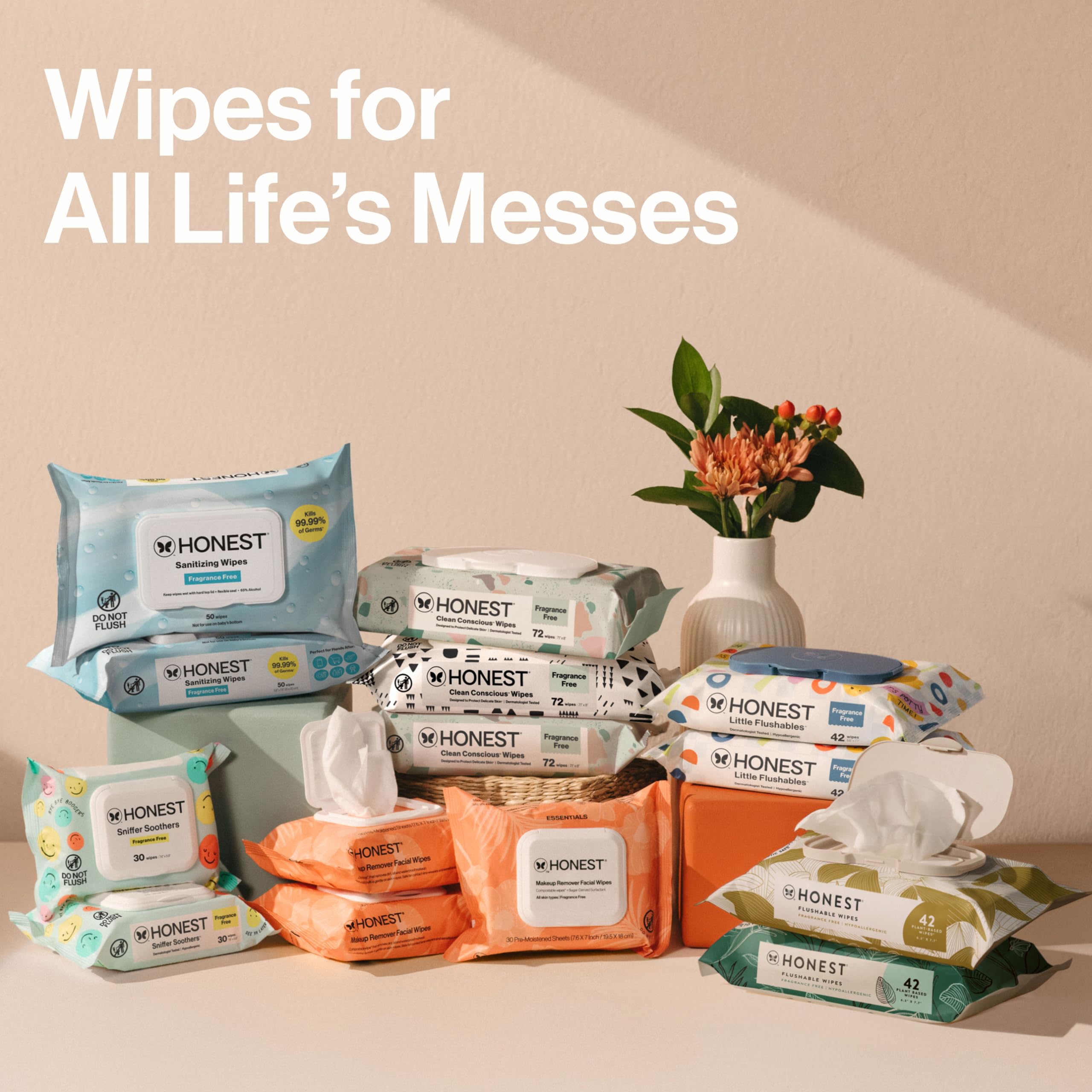 The Honest Company Family Use Wipes scene shows versatile, whole-family care.