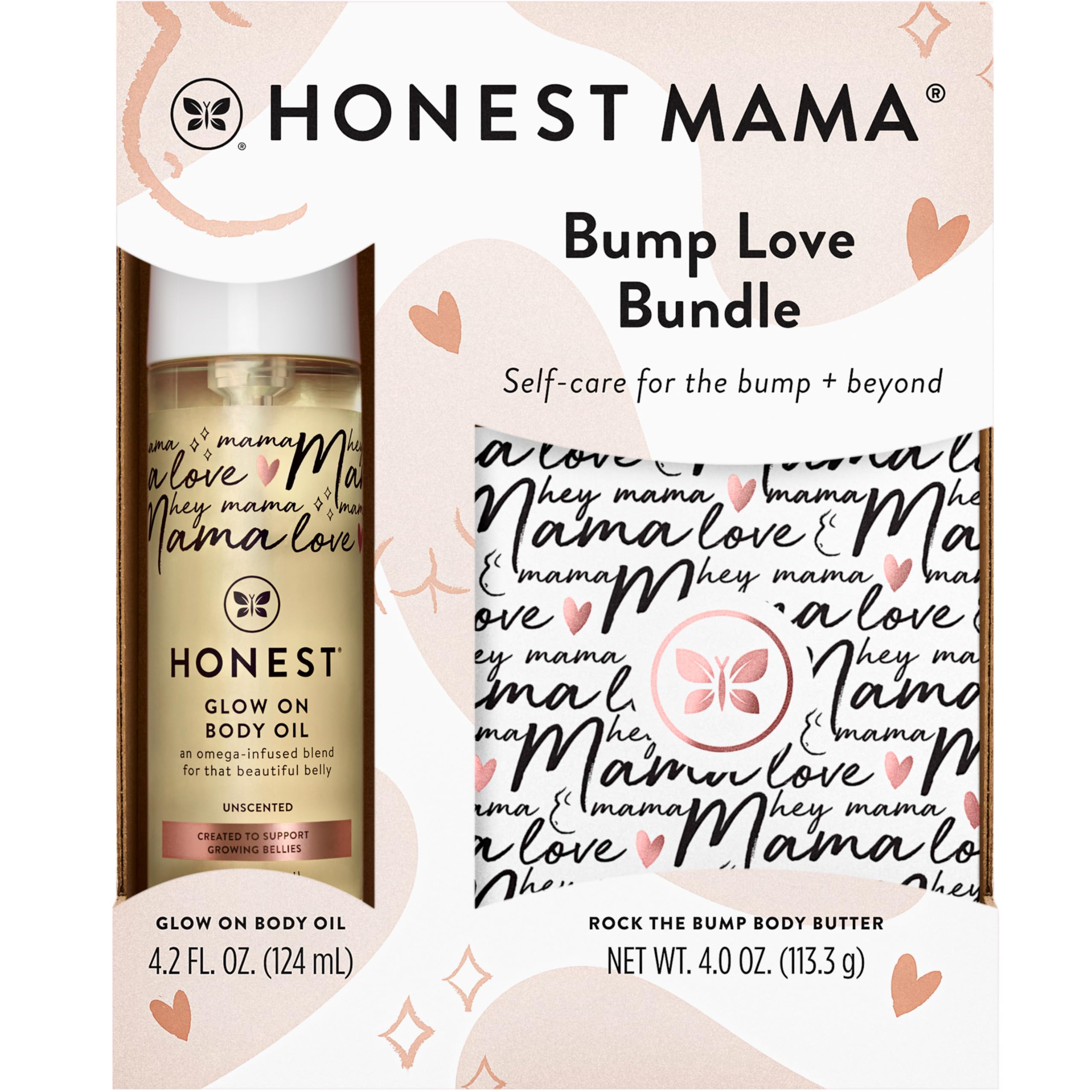 The Honest Company Glow On Body Oil bottle shows luminous glow for bump care.
