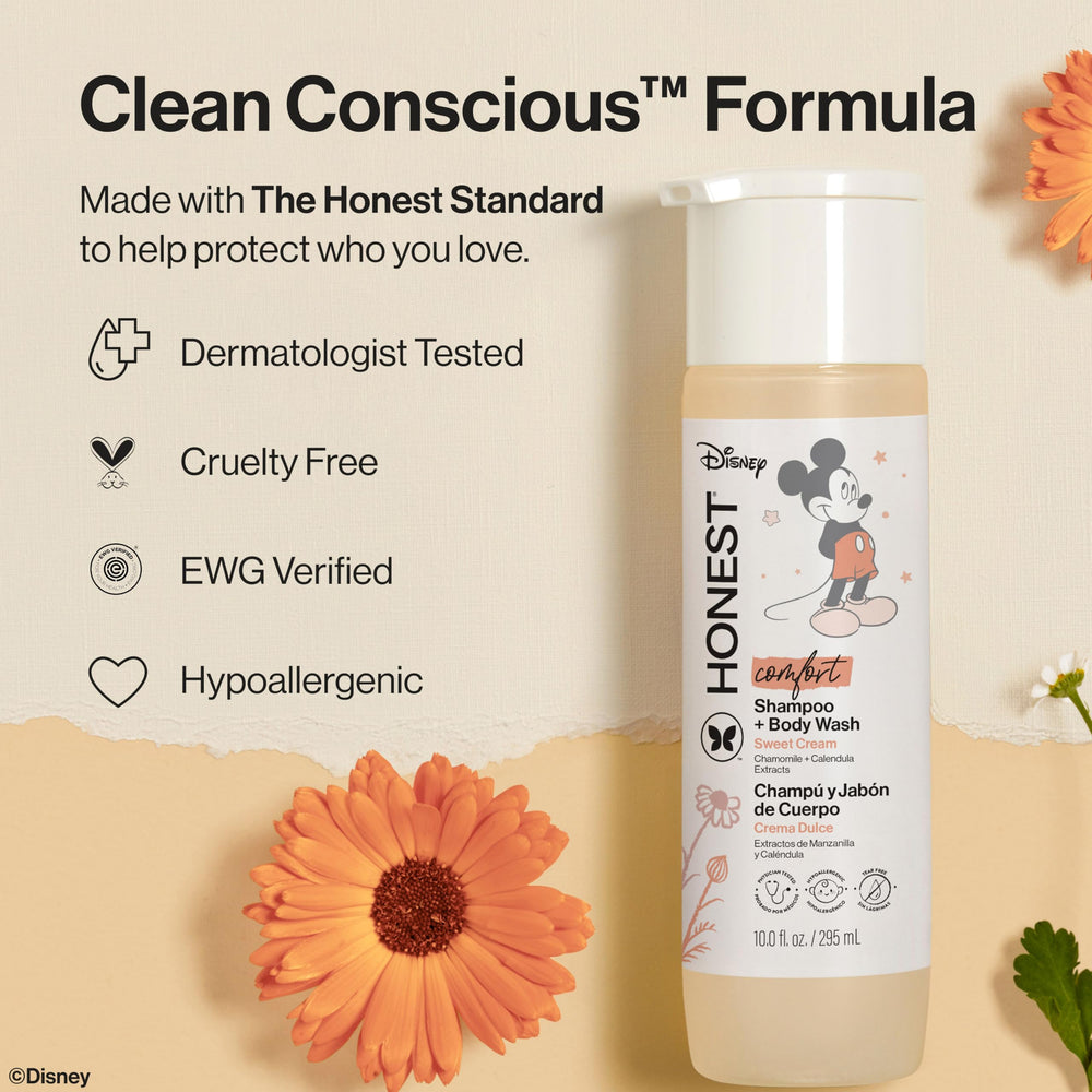 Sweet Cream scent hint on The Honest bottle