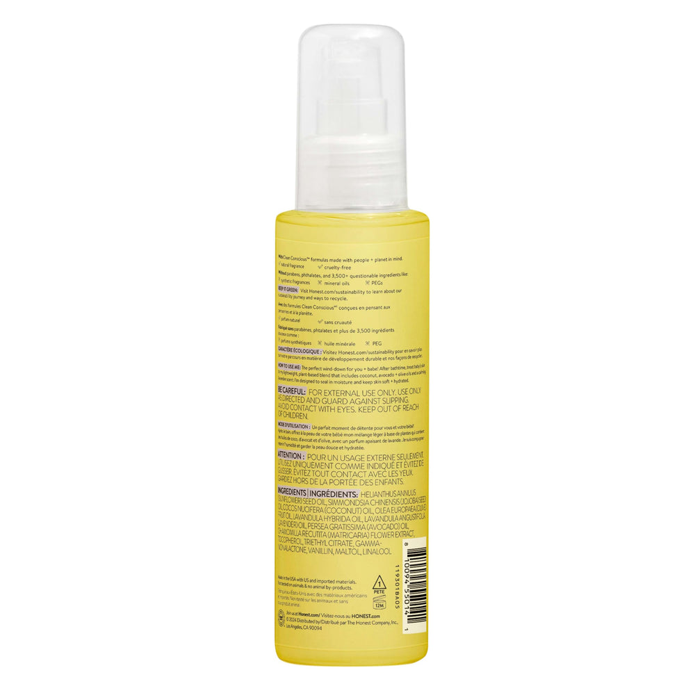 Vegan hypoallergenic formula bottle by The Honest Company for daily use.
