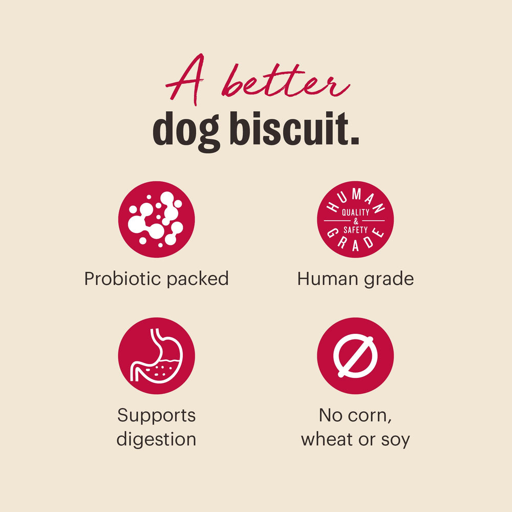 The Honest Kitchen goats milk n cookies pair with meals — versatile treat for all ages and sizes.