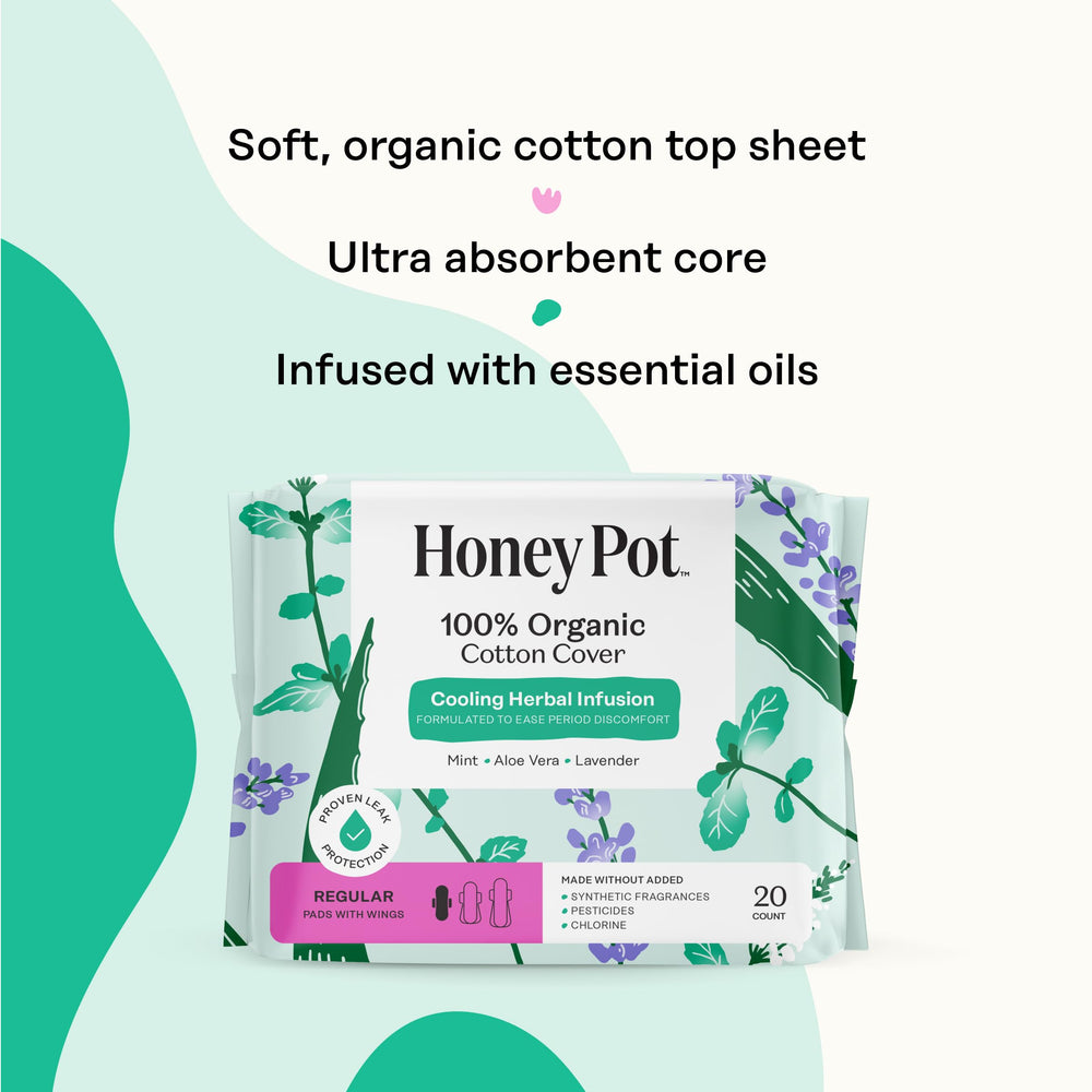 Lavender infusion scent on The Honey Pot herbal pads