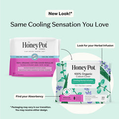 Close-up of organic cotton cover on The Honey Pot pads