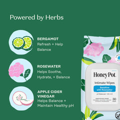 The Honey Pot Bergamot Rose Wipes texture close-up showing softness.