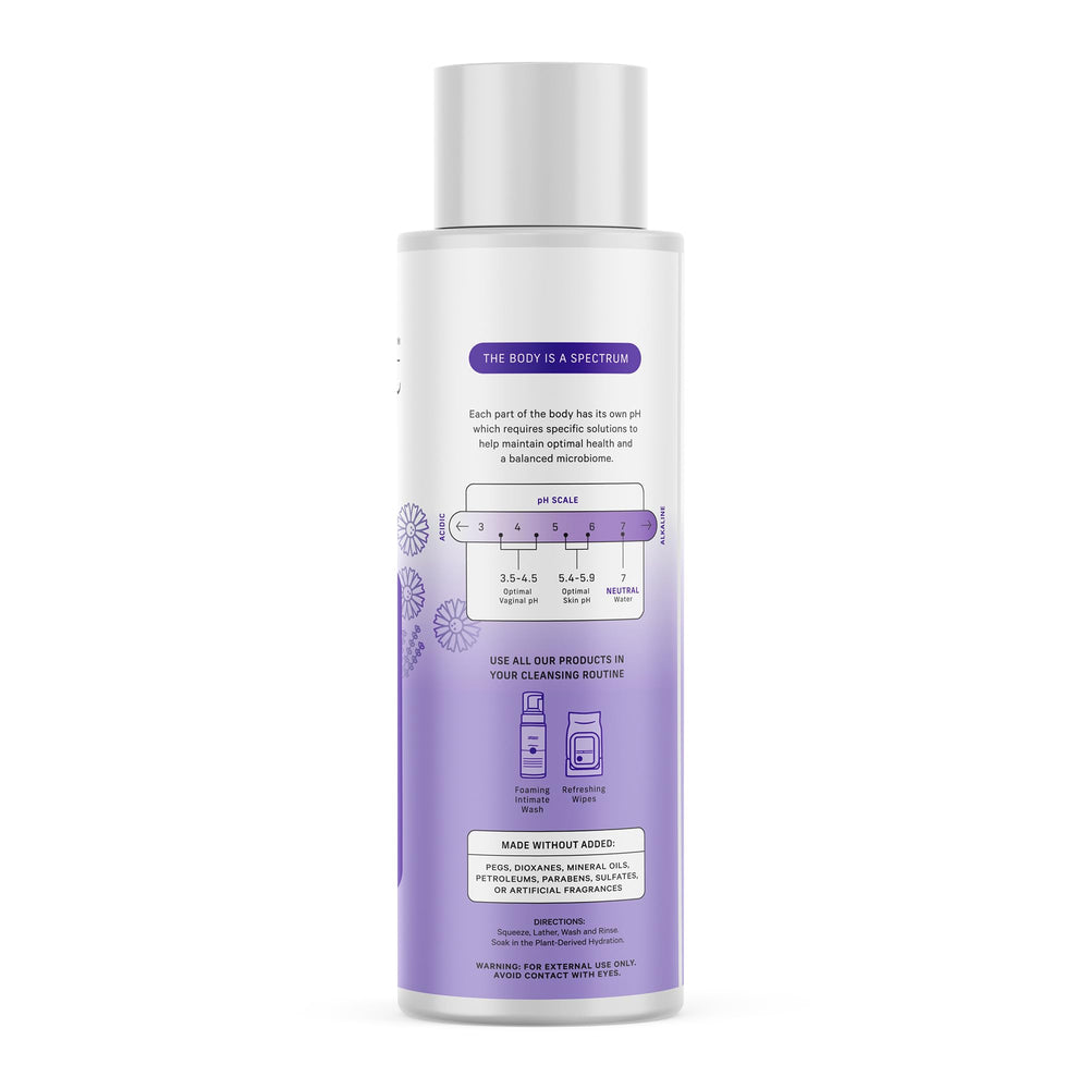 The Honey Pot body wash in a shower scene ready to rinse