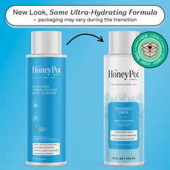 The Honey Pot Coconut Shea bottle cap close-up, signaling a mess-free shower routine