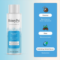 The Honey Pot Coconut Shea Herbal Hydration Serum drops on skin for nourishing moisture