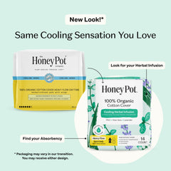 The Honey Pot herbal pad cooling-lavender delivers soothing cooling sensation during wear.