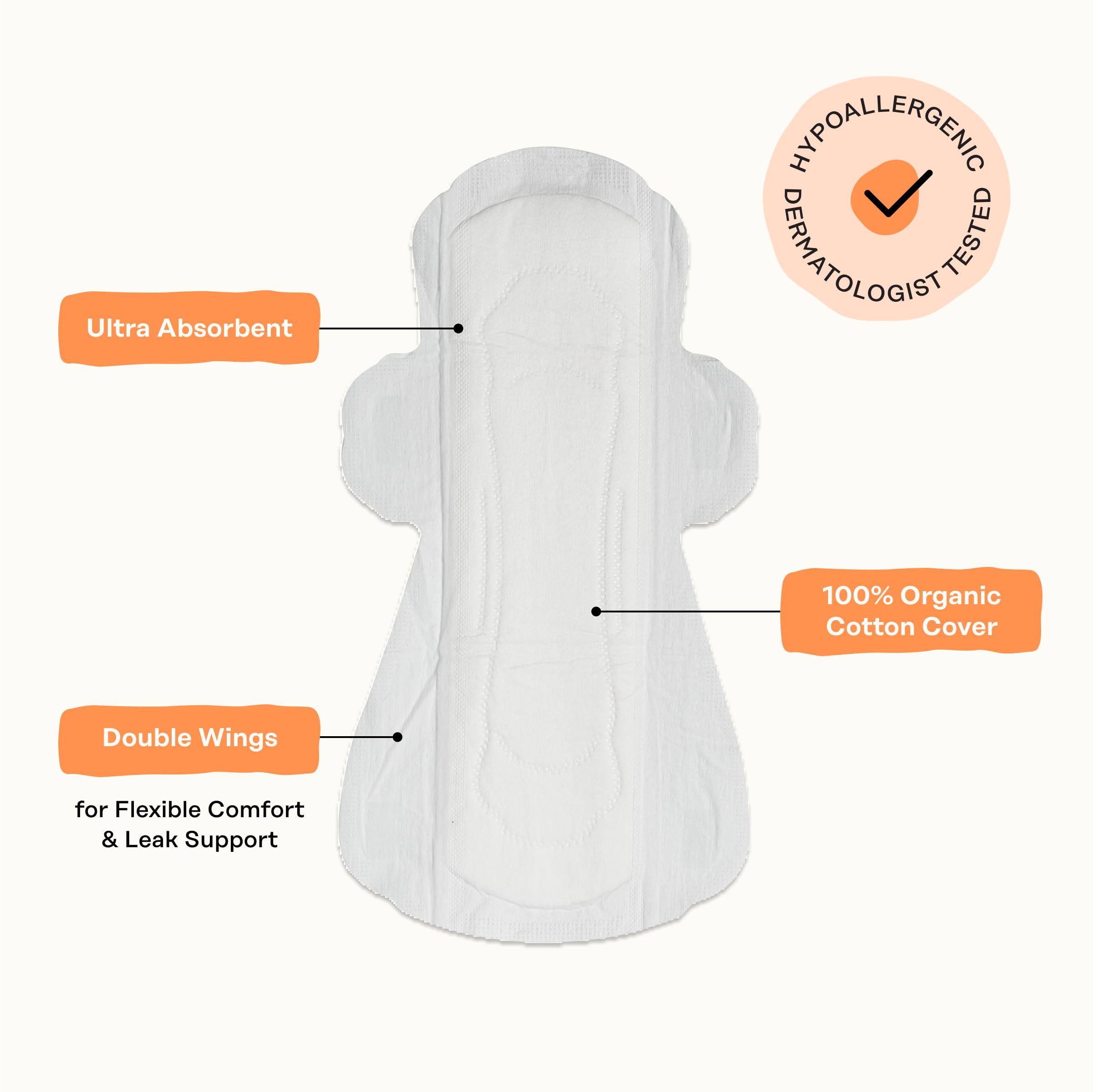 The Honey Pot hypoallergenic pads are gentle on sensitive skin.