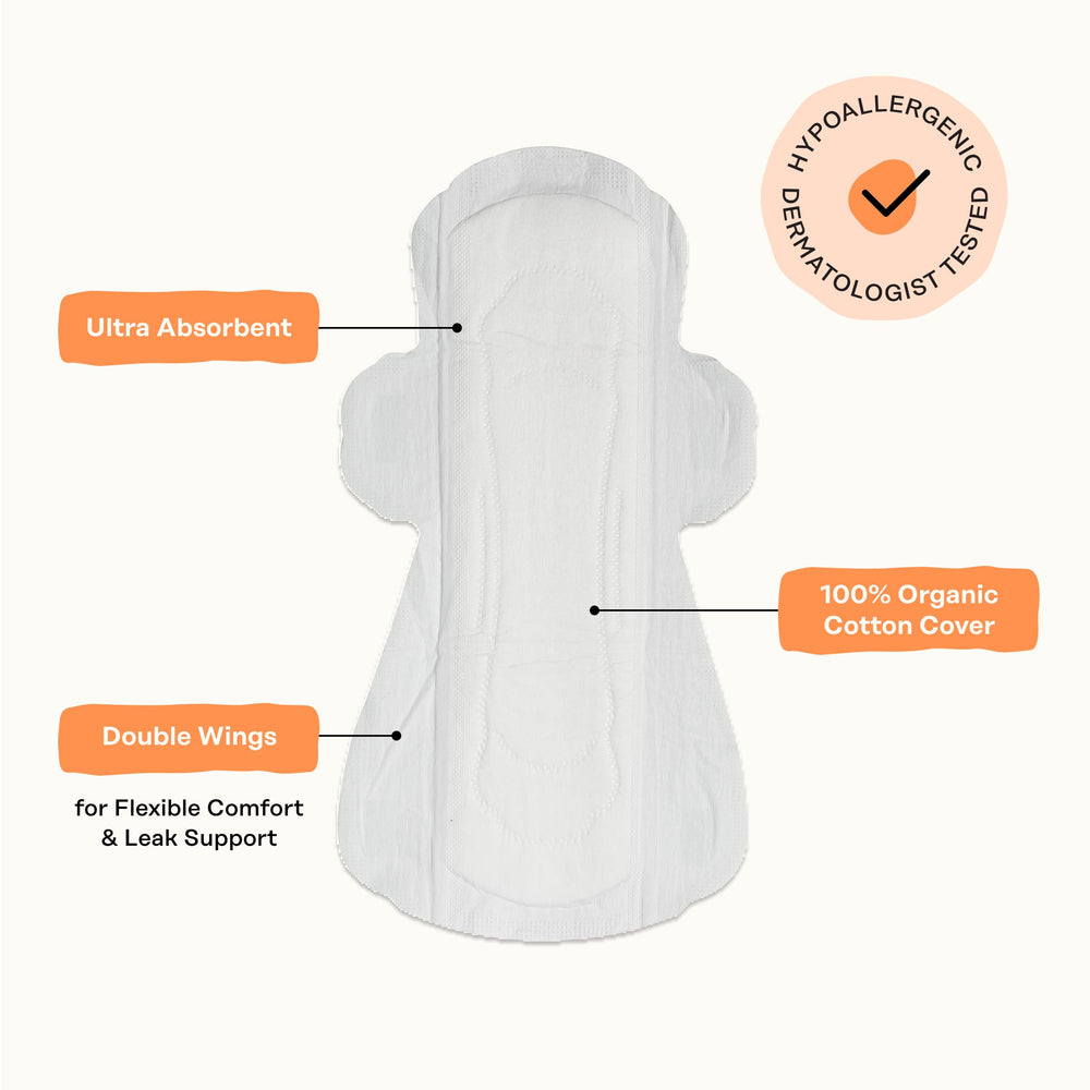 The Honey Pot hypoallergenic pads are gentle on sensitive skin.
